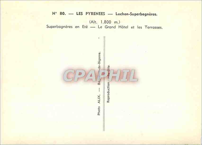 Luchon-Superbagnères — Le Grand Hôtel et les Terrasses — Photo AUX, n°80 — Reverso