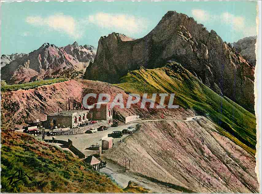 Gipfel des Col du Tourmalet — Blick von der Route du Pic du Midi de Bigorre — Éditions de Bigorre
