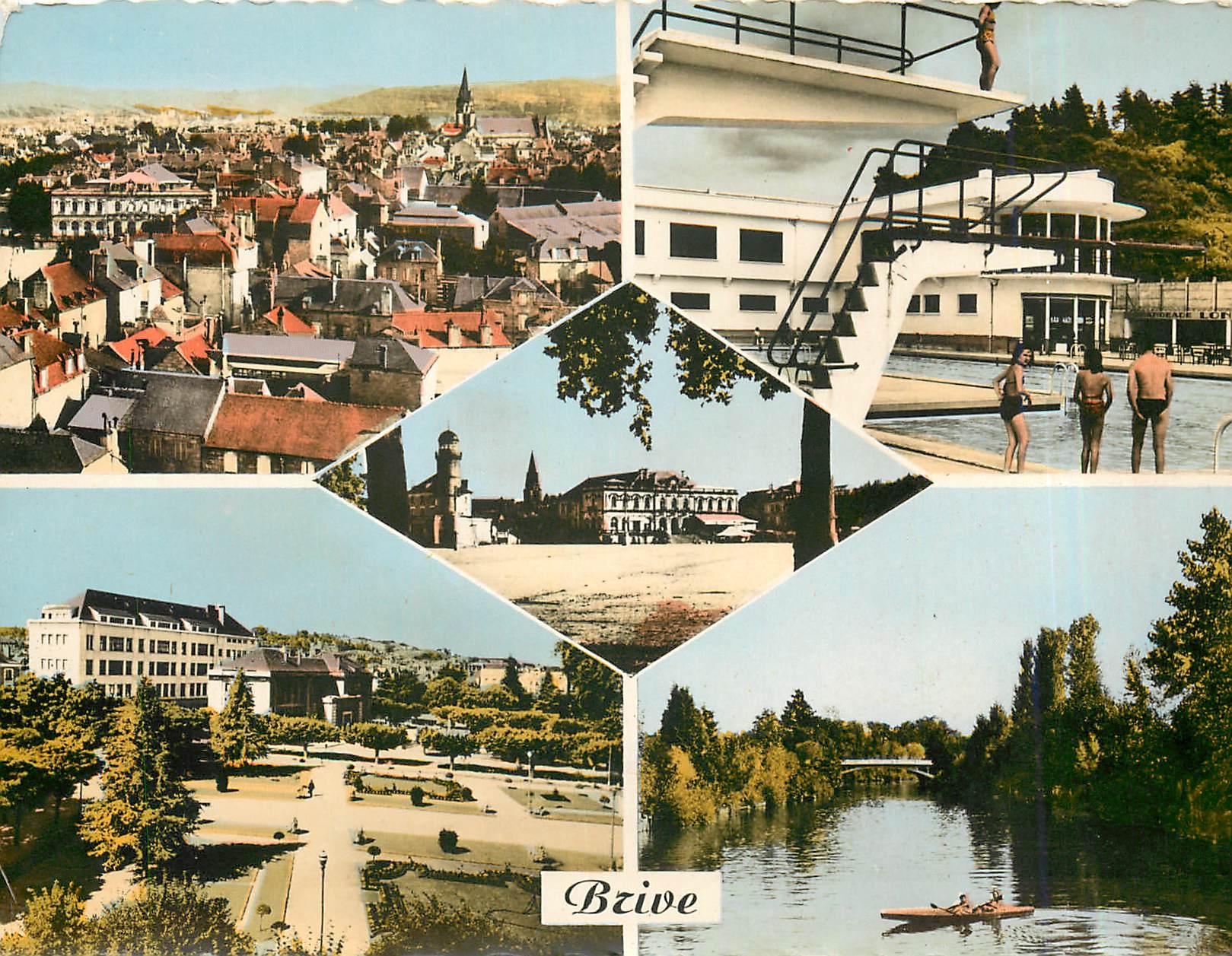 CPA Brive Vue generale Piscine Le Theatre 
