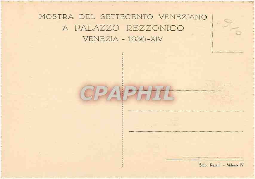 CPM Venezia Mostra di Ca Rezzonico P Longhi La Mamma e la Nutrice  — Rückseite