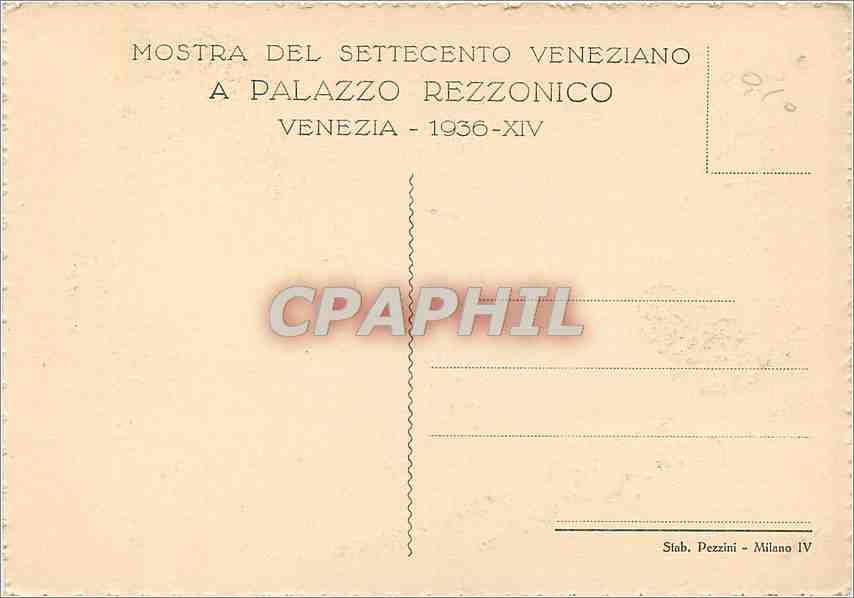 CPM Venezia Mostra di Ca Rezzonico GD Tiepolo Passeggiata A Tre  — Rückseite