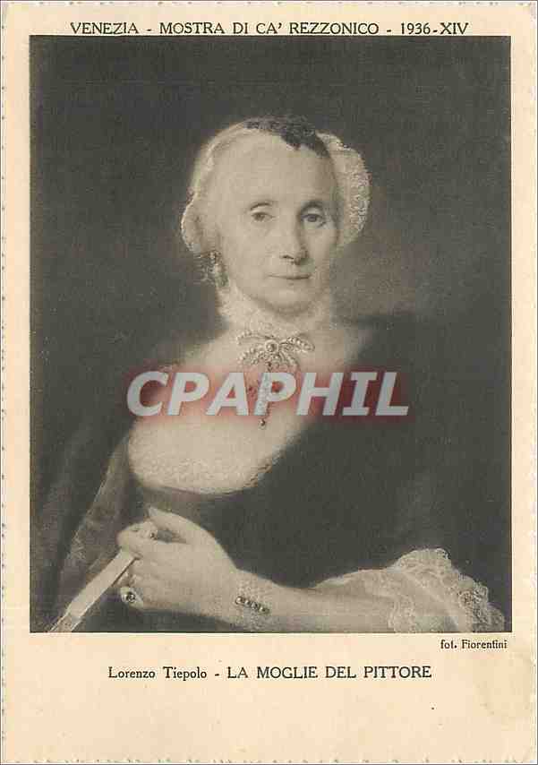 CPM Venezia Mostra di Ca Rezzonico Lorenzo Tiepolo La Moglie del Pittore 