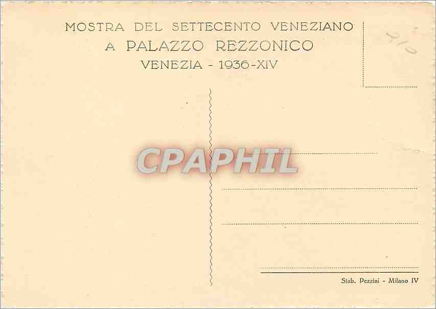 CPM GB Tiepolo Particolaire dell Allegoria Nuziale  — Rückseite