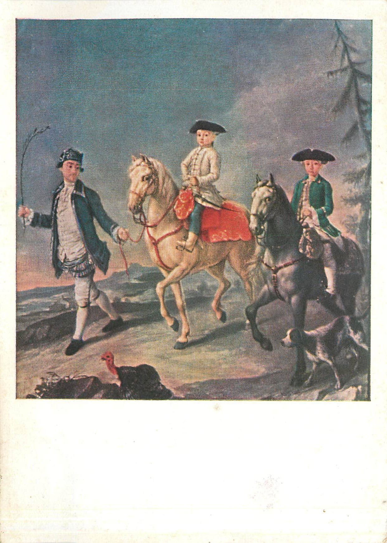 CPM Pietro Longhi La passeggiata a carallo Venezia Ca Rezzonico 