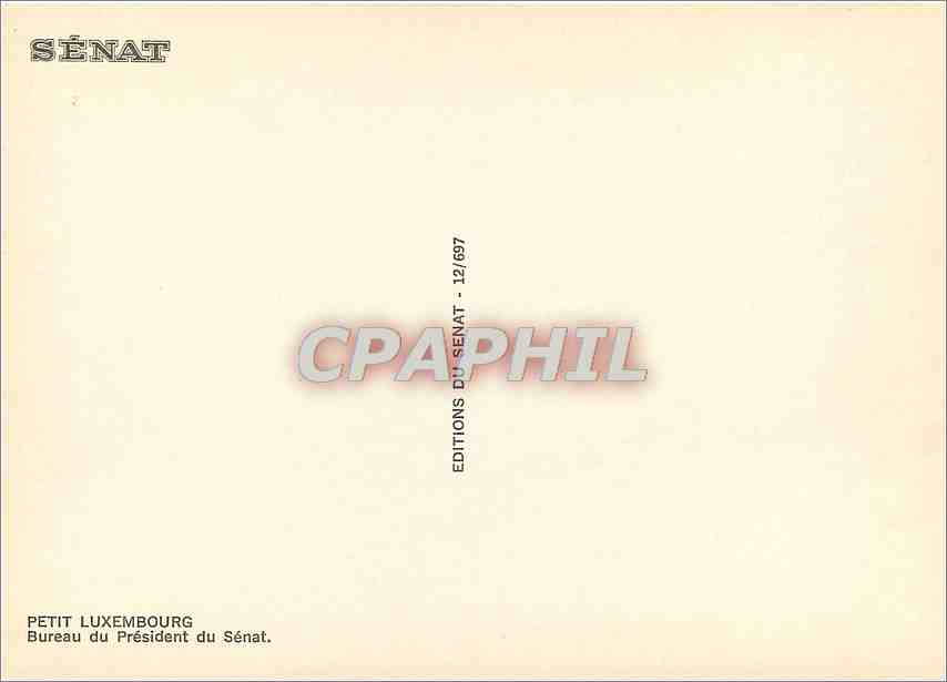 CPM Petit Luxembourg Bureau du President du Senat  — Rückseite
