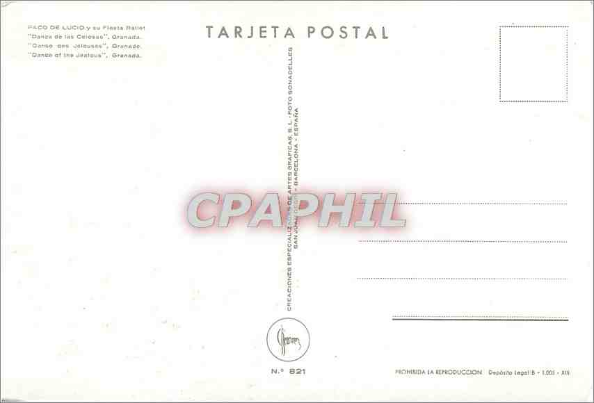 CPM Recuerdo de Espana Paco de Lucia y su Fiesta  — Rückseite