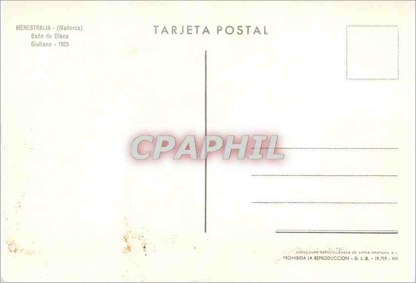 CPM Menestralia Mallorca Bano de Diana  — Rückseite