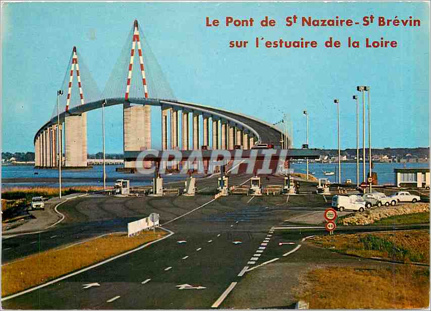CPM Saint Brevin sur L'Estuaire de la Loire Pont de Saint Nazaire 