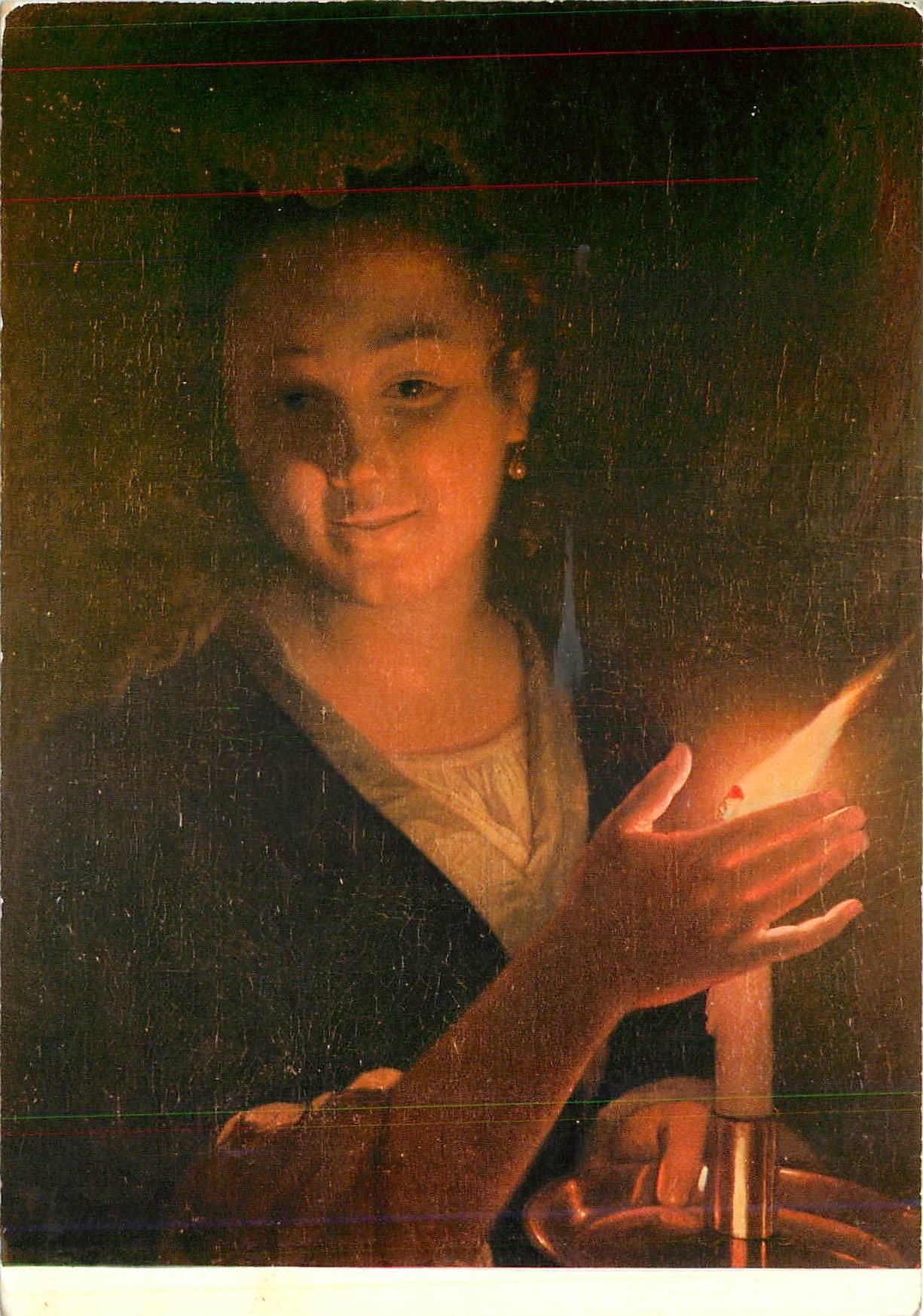CPM Firenze Galleria Palatina Femme avex la lumiere 