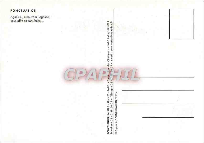 CPM Ponctuation Agnes R creative a l'agence  — Verso