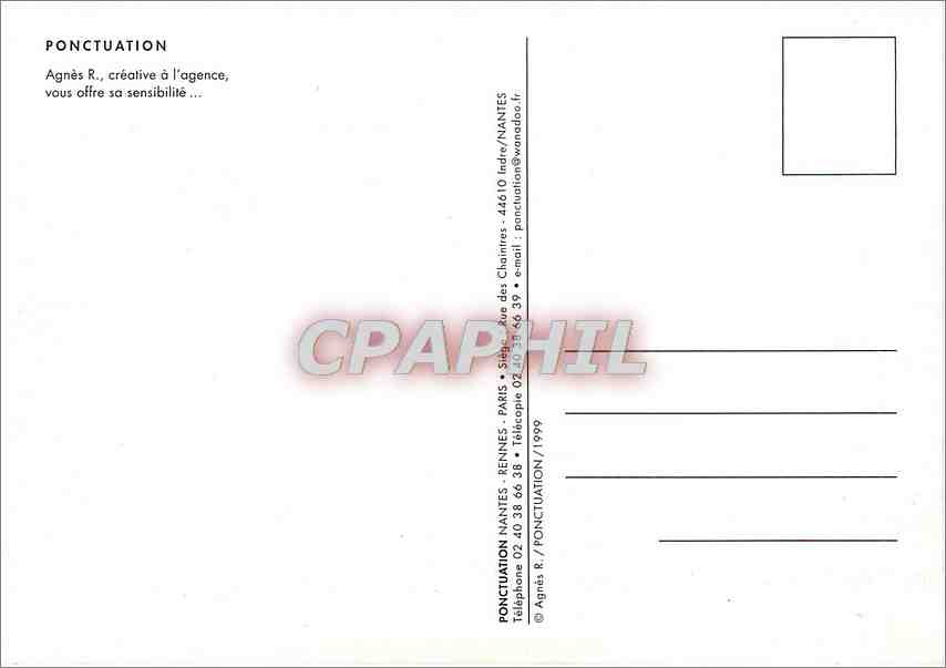 CPM Ponctuation Agnes R creative a l'agence  — Verso