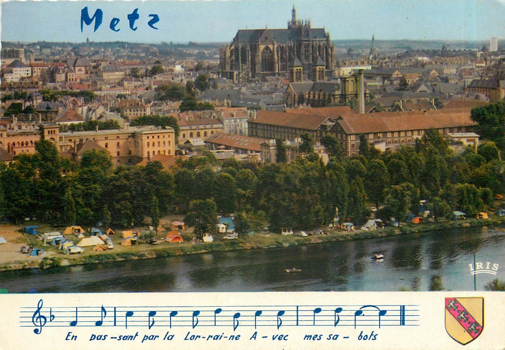 CPA Metz Moselle Vue d'ensemble Camping 