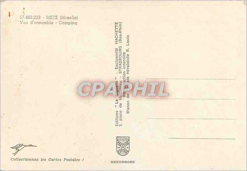 CPA Metz Moselle Vue d'ensemble Camping  — Verso