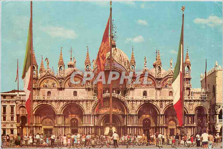 CPA Venice Place St Marc Vol de Pigeons 