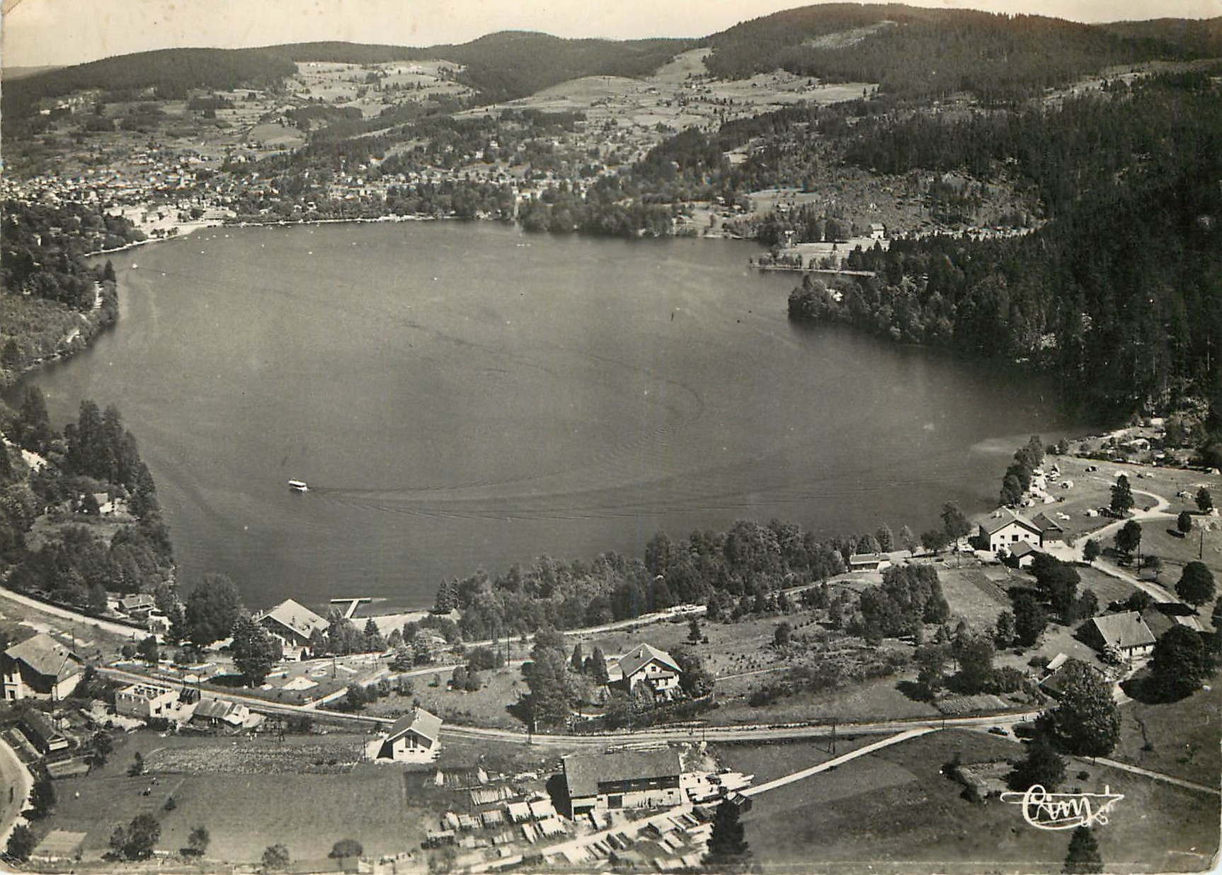 CPA Gerardmer Vosges Vue aerienne Le Lac 