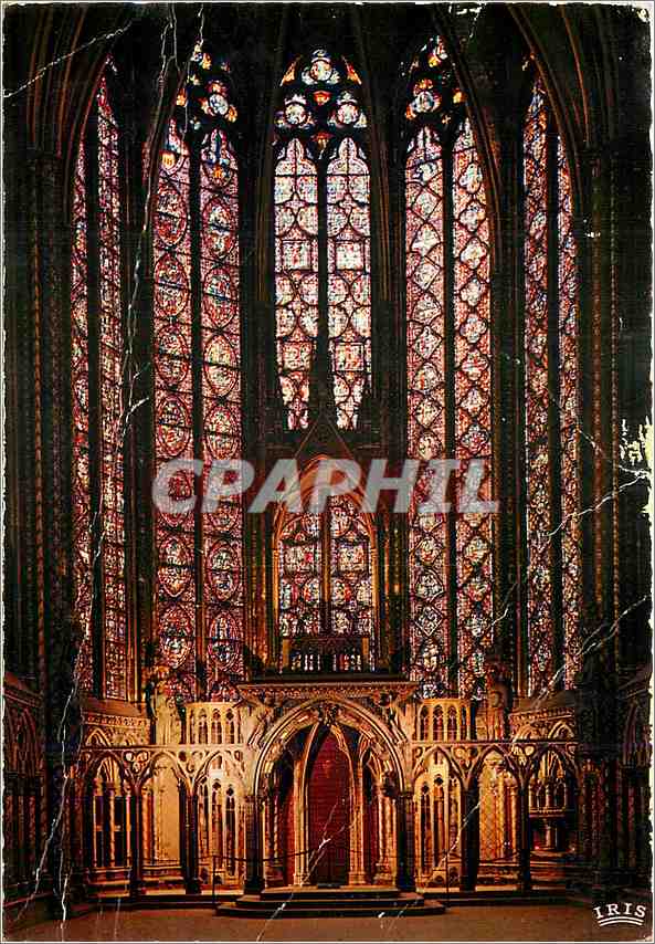 CPA Paris La Sainte Chapelle vitraux de la chapelle haute 