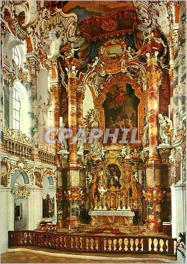 CPM Die Wies Eglise de pelerinage Der Chor mit Hochaltar 
