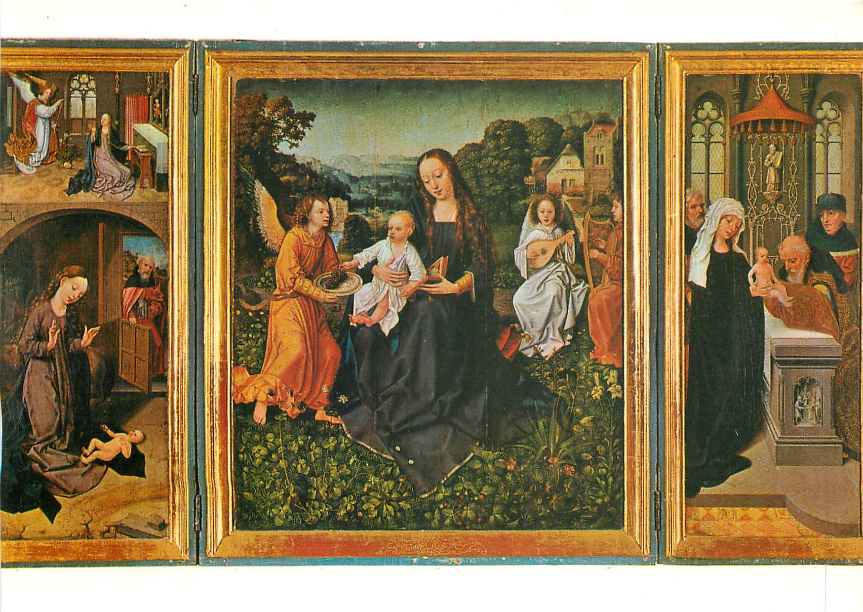 CPA Burgos Cathedrale Triptyque flamand 