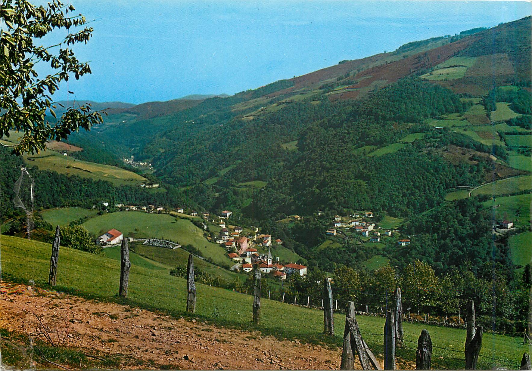 CPA Valcarlos Navarra Vista Generale Al Fondo Arneguy 