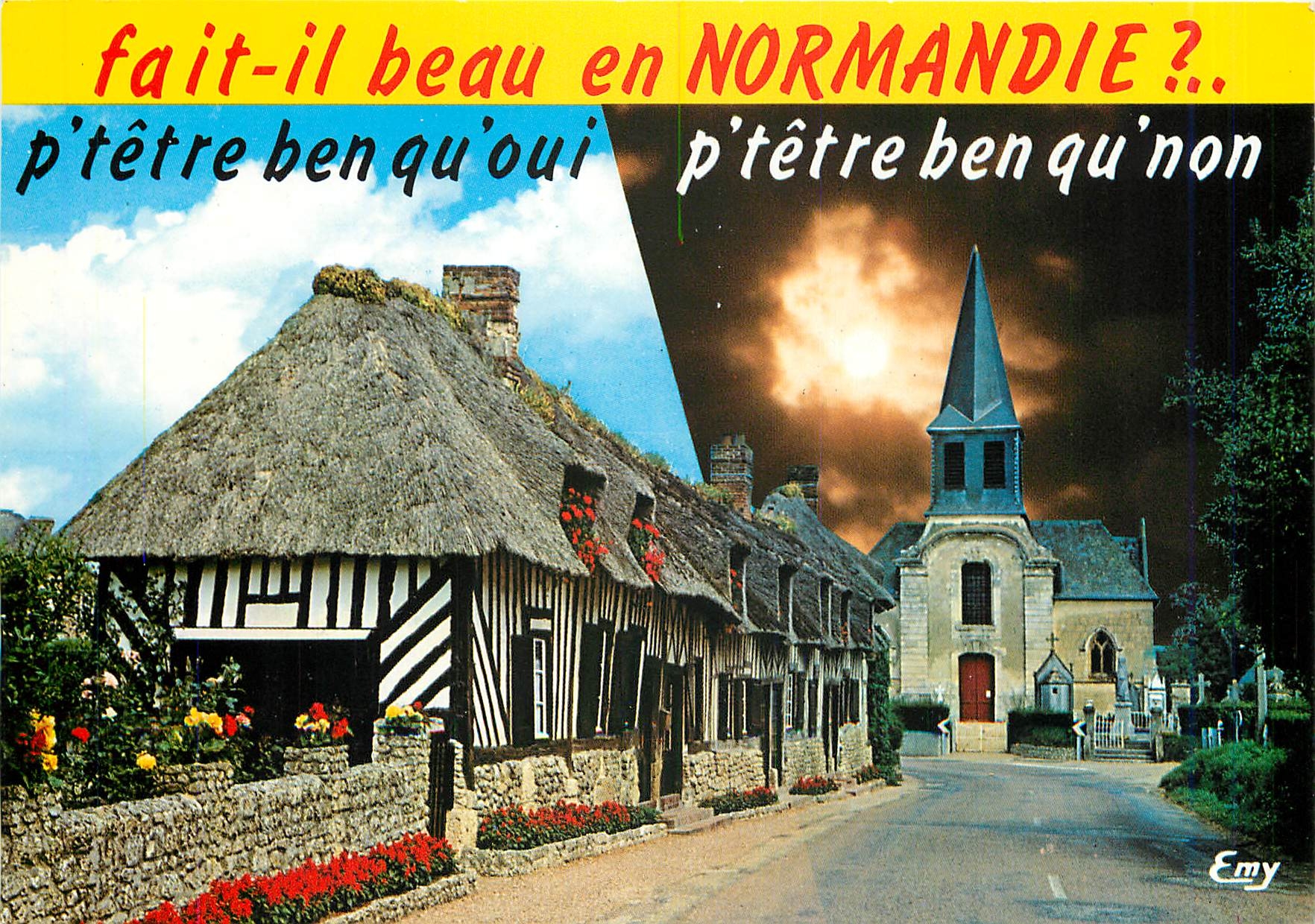 CPA Fait il beau en Normandie 