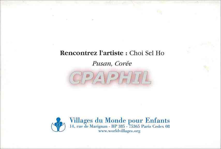 CPA Rencontrez l'artiste Choi Sel Ho Pusan Coree  — Rückseite