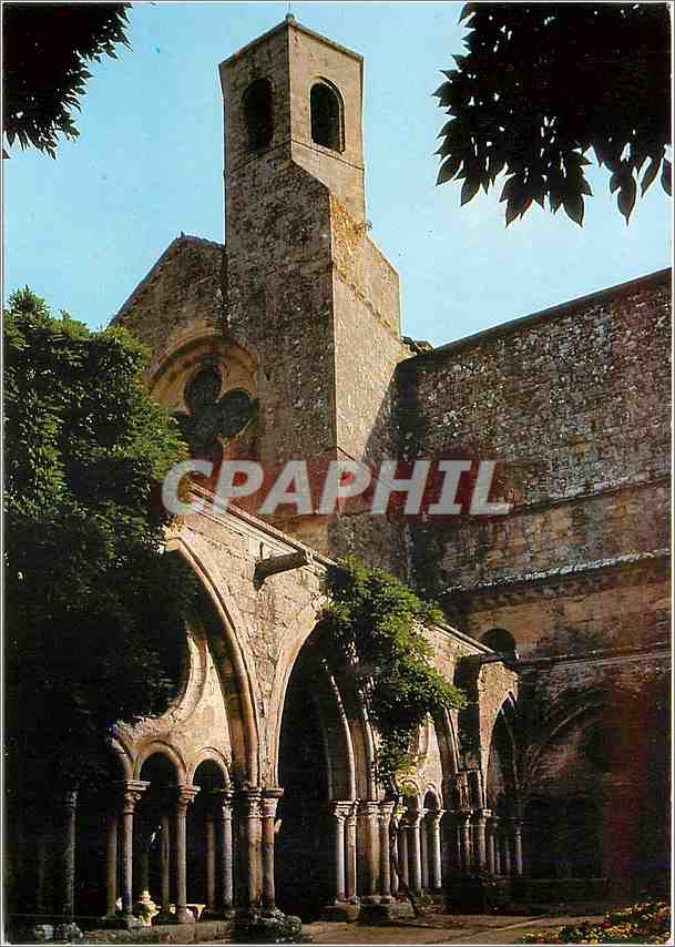 CPA Narbonne L'Abbaye de Fontfroide Le Clocher et le Cloitre 