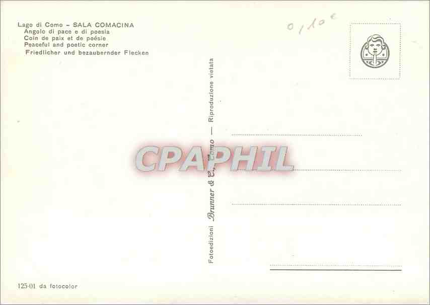 CPM Lago di Como Sala Comacina Coin de paix et de poesie  — Rückseite