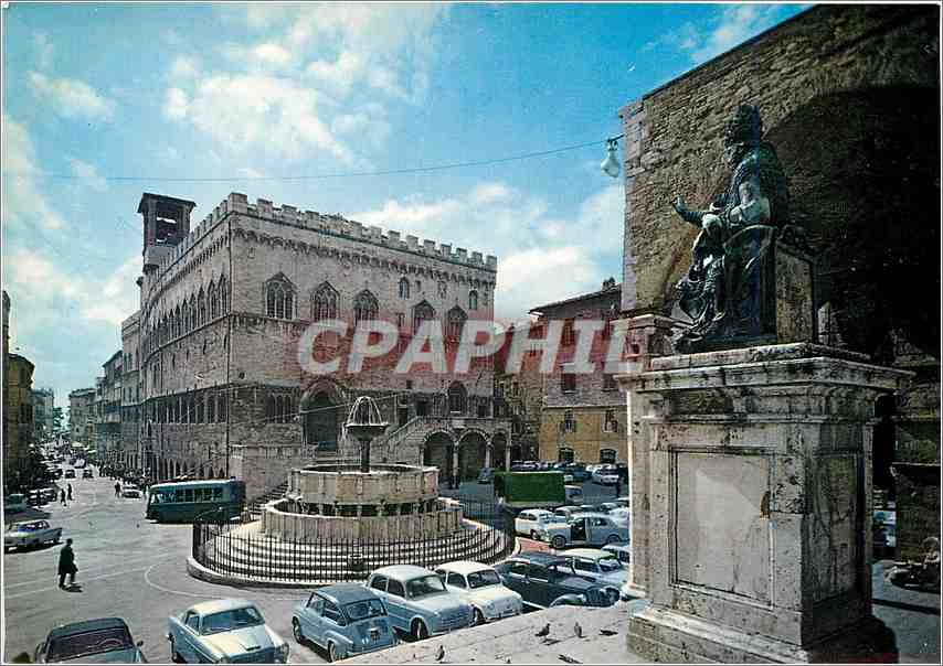 CPM Perugia Hotel de Ville et Fontaine Majeure 