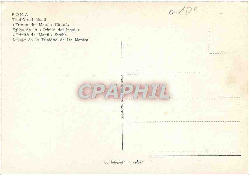 CPM Roma Eglise de la Trinita del Monti  — Rückseite