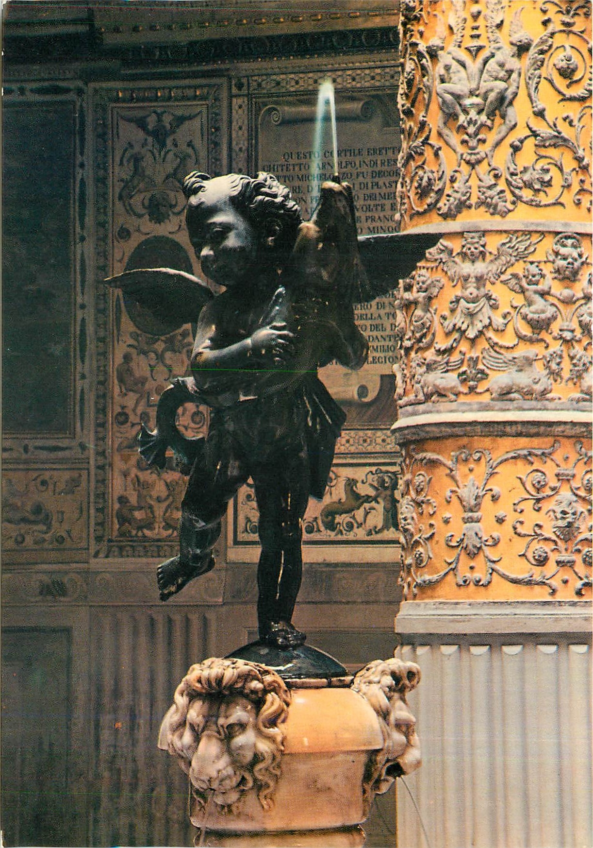 CPM Firenze L'Enfant du Verrocchio dans la cour du Palazzo Vecchio 