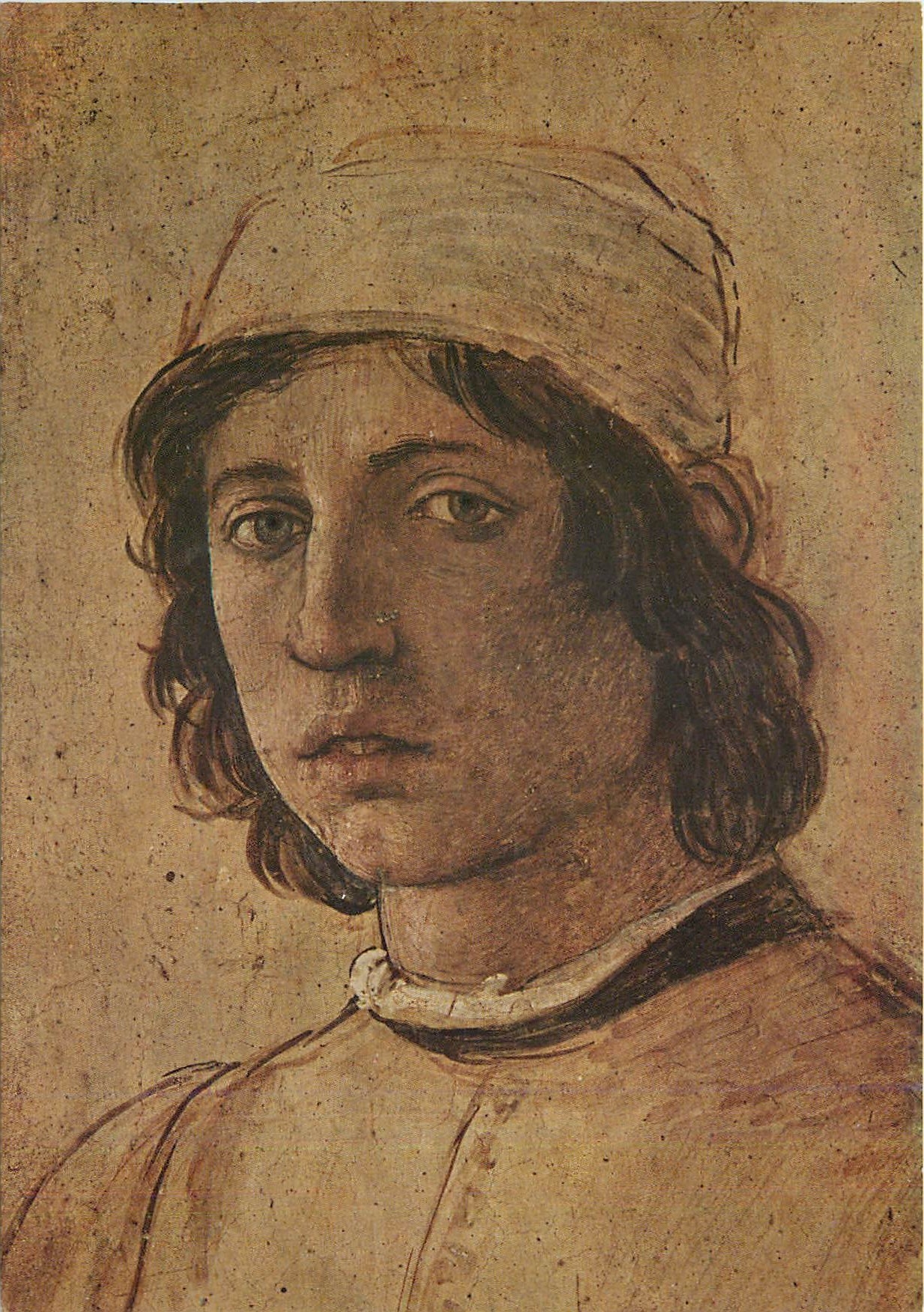 CPM Firenze Gallerie Uffizi Fillippino Lippi Portrait par lui meme 
