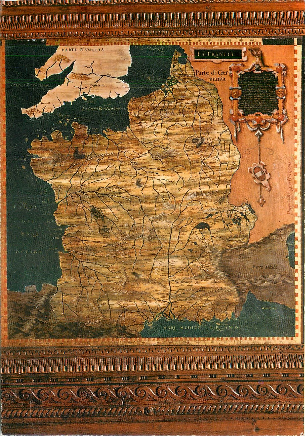 CPA Firenze Palazzo Vecchio Salle des cartes geographiques France 