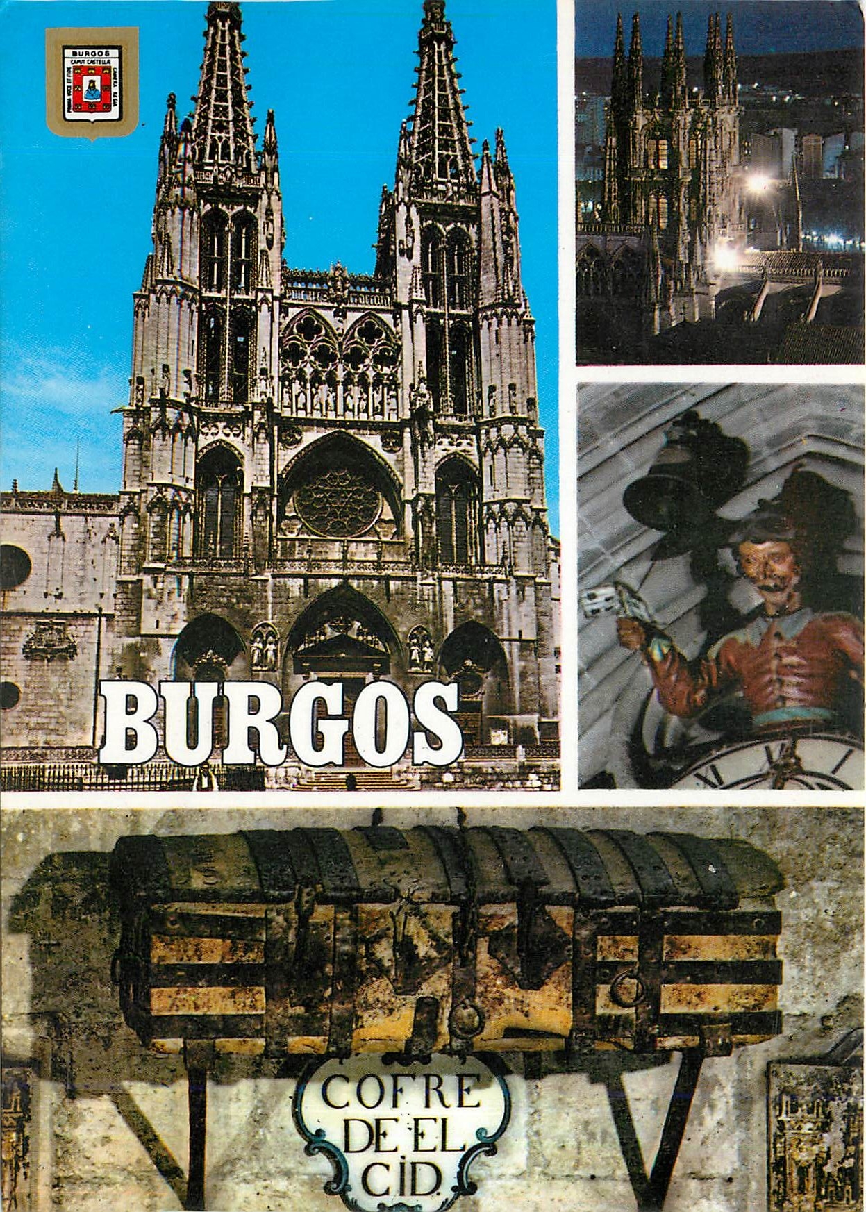 CPA Burgos Vista nocturna Catedral 