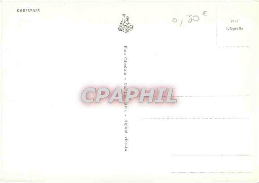 CPA Karerpass  — Rückseite