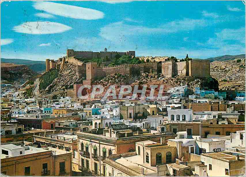 CPA Almeria Vue partielle et la Forteresse 