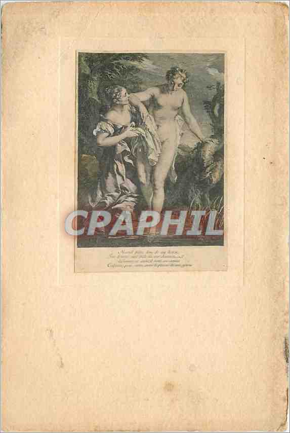 Image collée sur support carte postale Femme