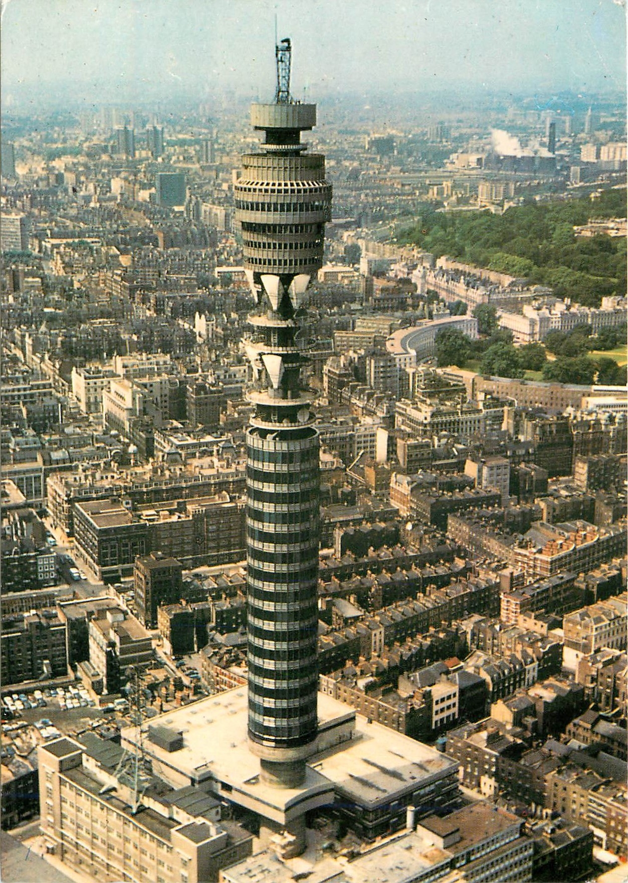 CPM The Post Office Tower London from the Air 