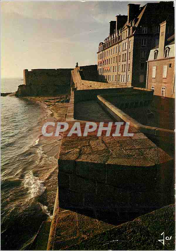 Saint-Malo (Il-et-V.) — Les remparts à marée haute — Editions d'Art JOS, n° MX 7468