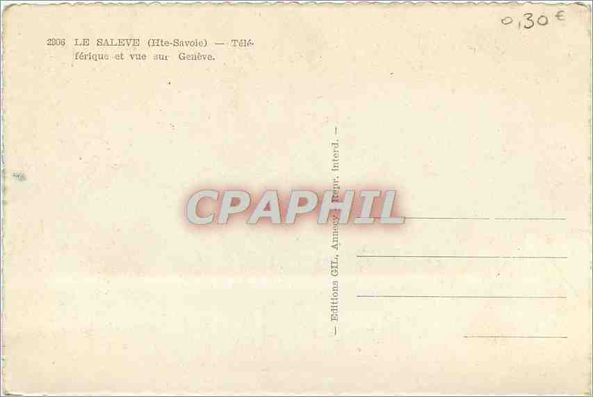 Le Salève (Haute-Savoie) — Téléphérique et vue sur Genève — Éditions GIL, Annecy, repr. interd. — Reverso