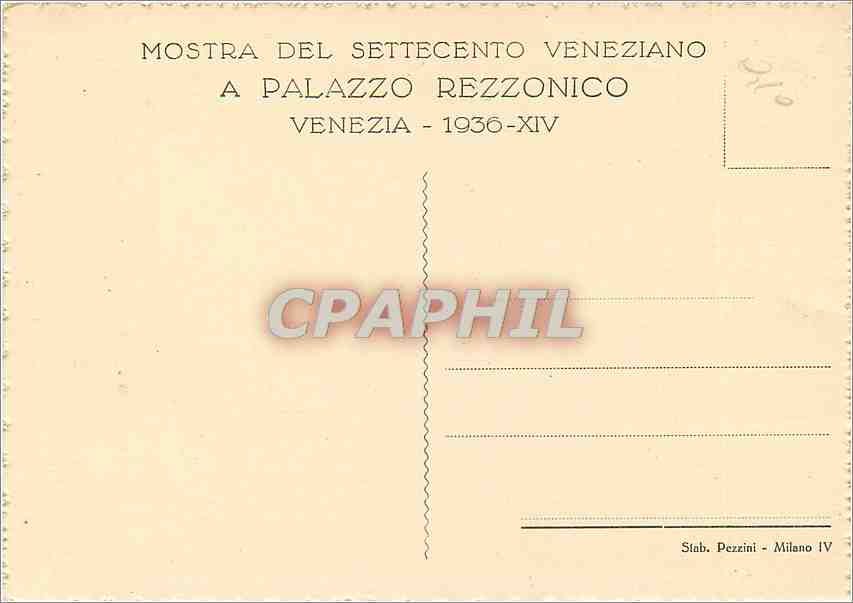 CPM P Longhi Il Portalettere Moro  — Rückseite