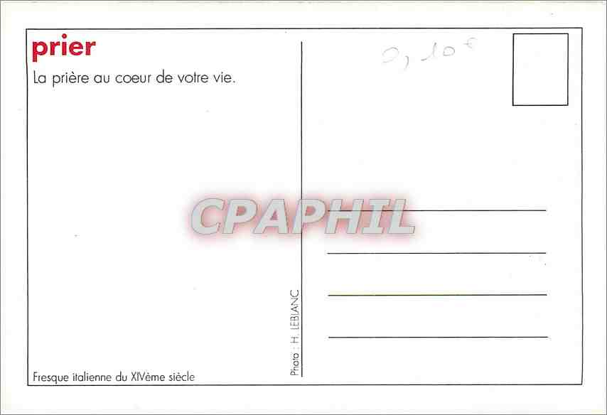 CPM Prier La priere au coeur de votre vie  — Rückseite