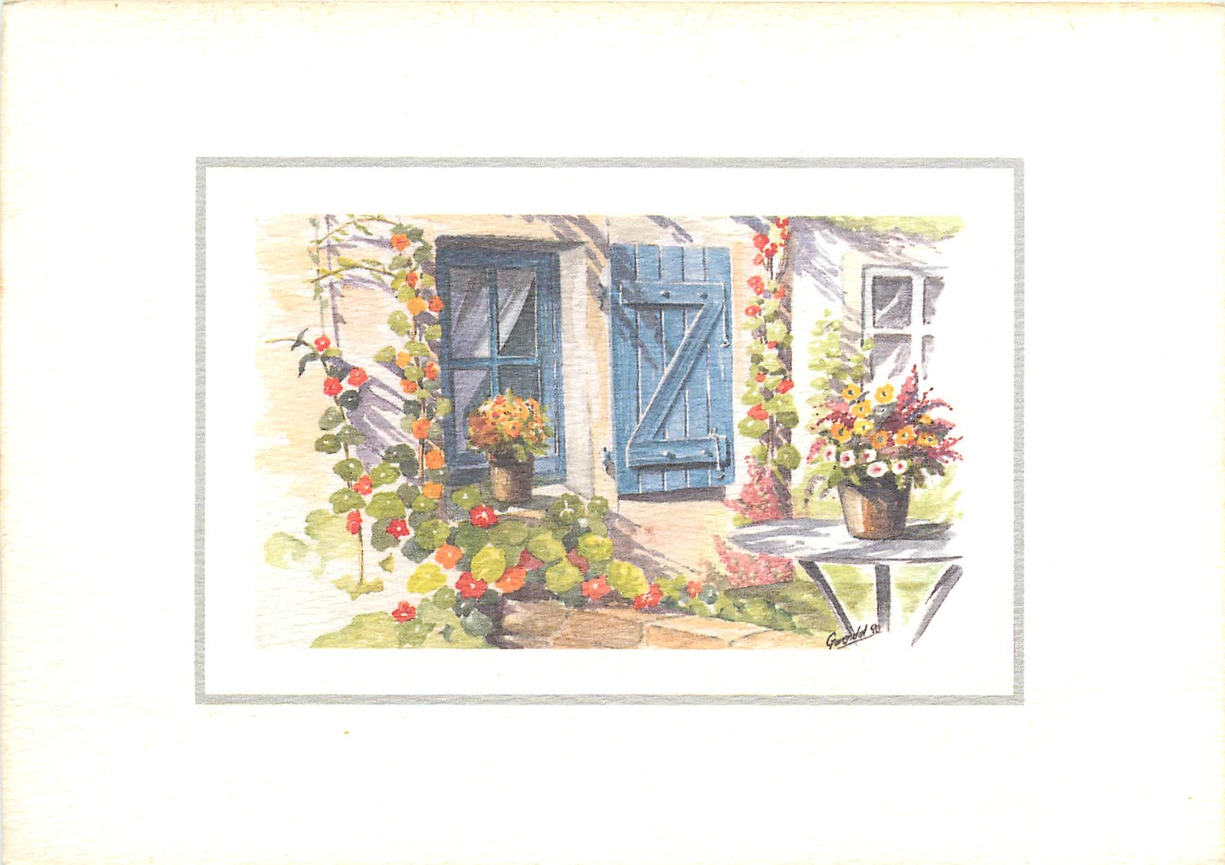 CPM Collection florale Aquarelle de Gwendal le Bayon 