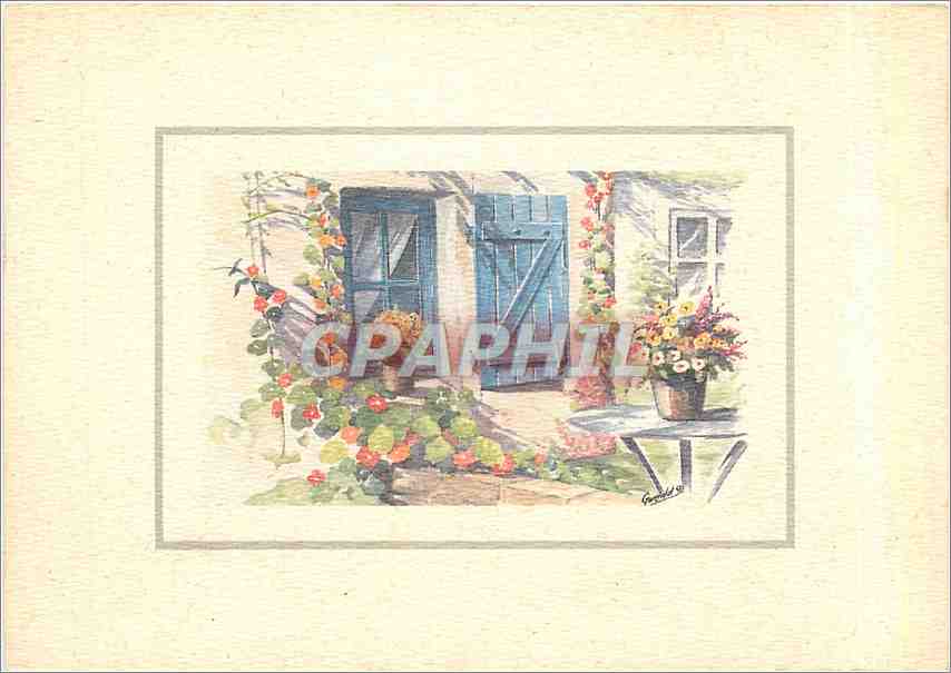 CPM Collection florale Aquarelle de Gwendal le Bayon 