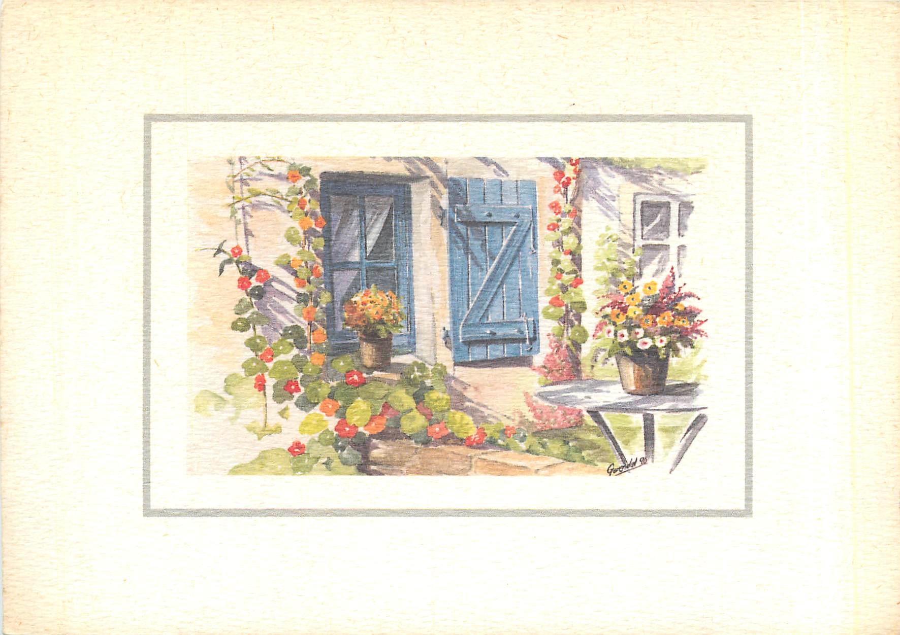 CPM Collection florale Aquarelle de Gwendal le Bayon 
