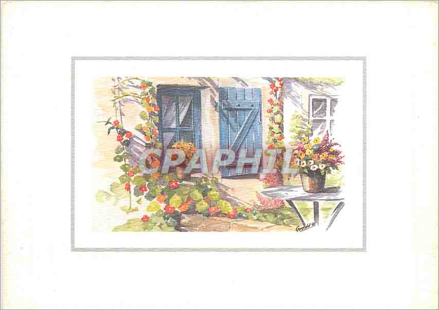 CPM Collection florale Aquarelle de Gwendal le Bayon 