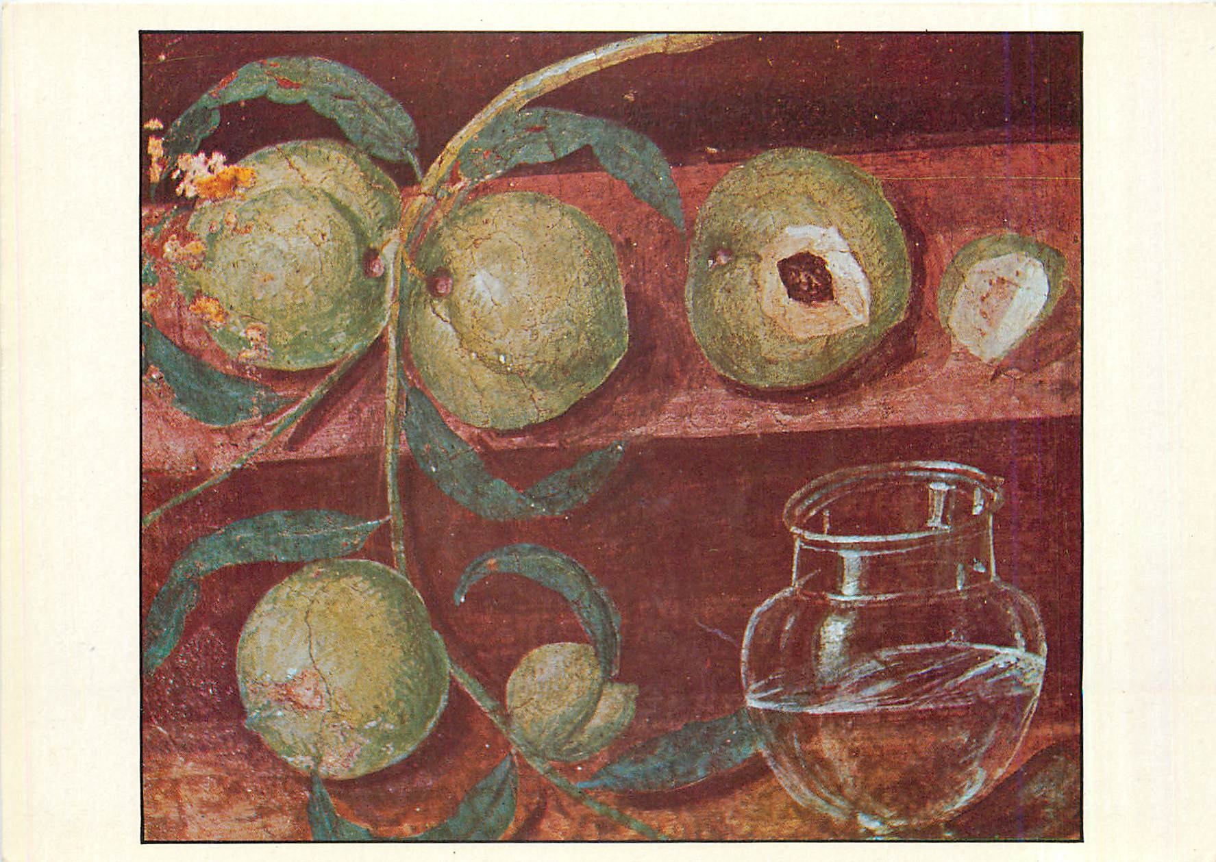 CPM Ville d'Herculanum Nature morte aux peches 