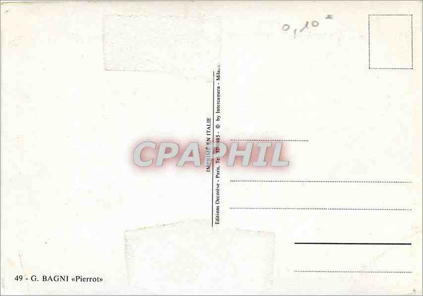 CPA G Bagni Pierrot  — Verso