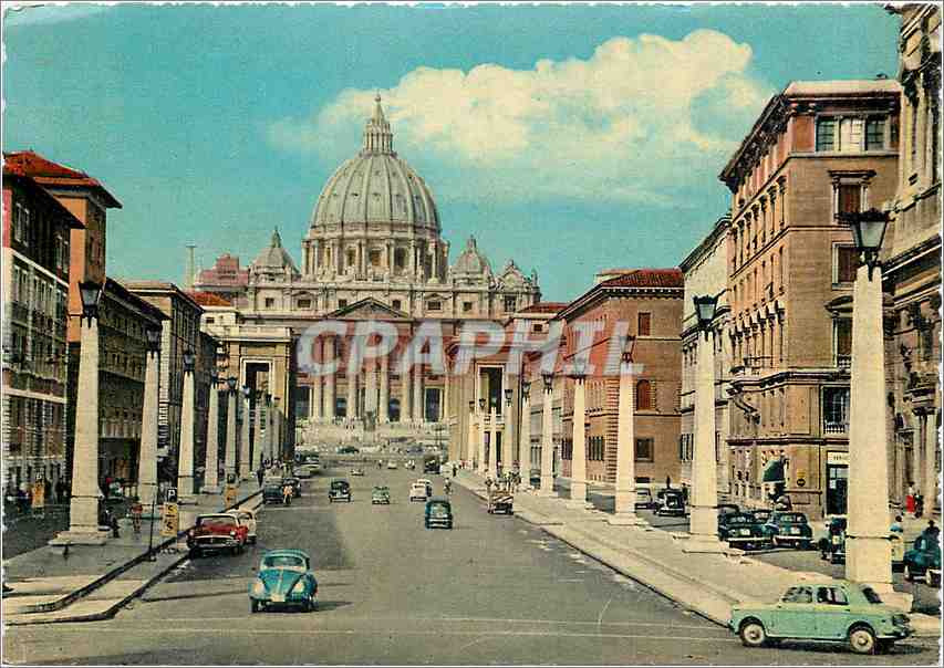 CPM Roma Rue de la Conciliation et la Basilique de St Pierre 