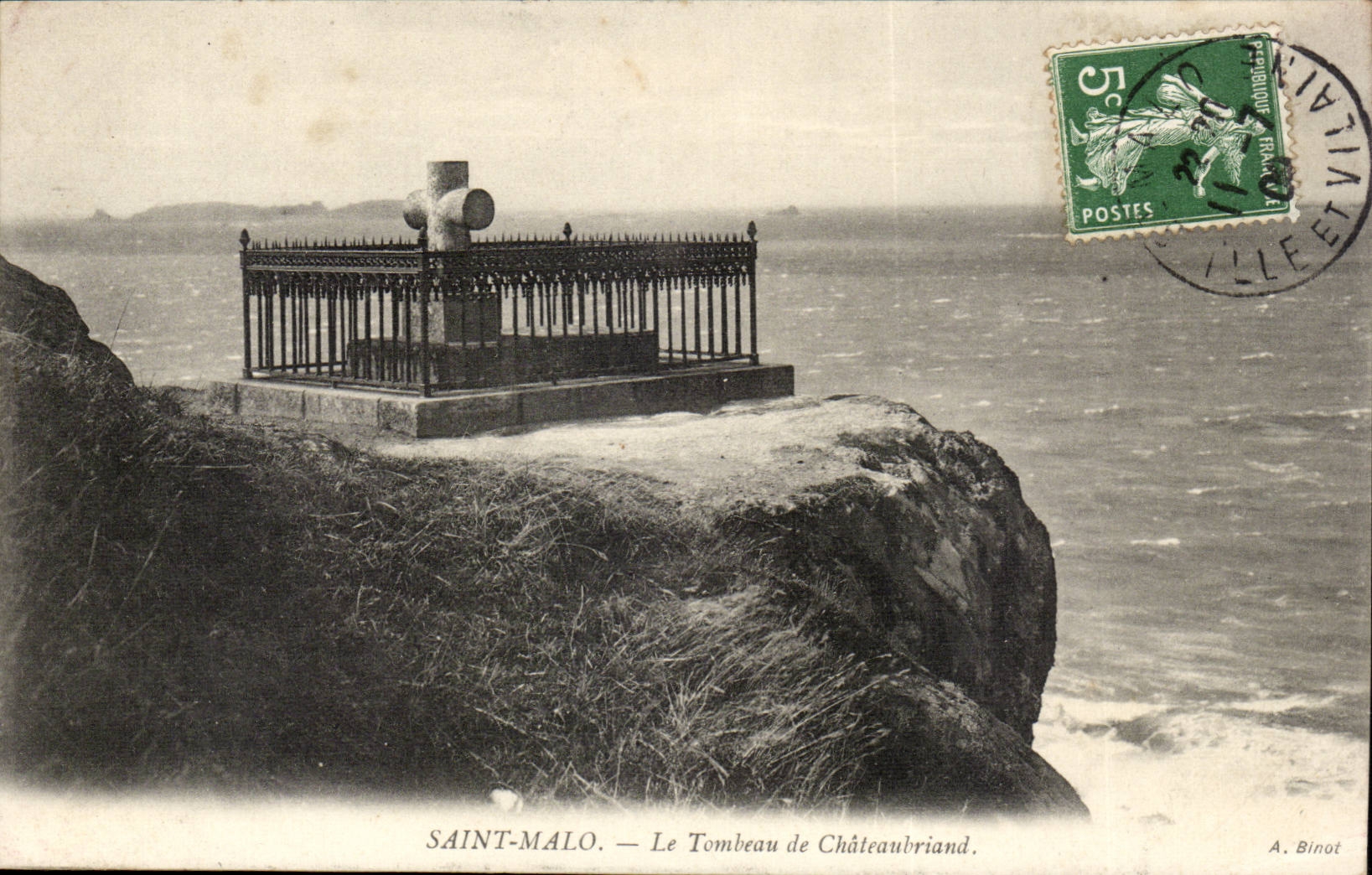 Saint-Malo — La Tomba di Châteaubriand — A. Binot