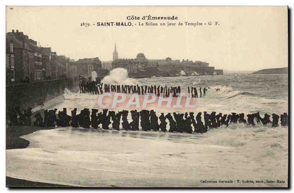 Saint Malo CPA Le sillon un jour de tempete